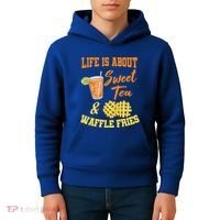 Sweet Tea Waffle Fries Enthusiast Sugar Iced Refresht Gift Kids Hoodie thumb 4