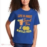 Sweet Tea Waffle Fries Enthusiast Sugar Iced Refresht Gift Kids T-Shirt thumb 2