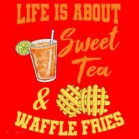Sweet Tea Waffle Fries Enthusiast Sugar Iced Refresht Gift Santa Hat thumb 1