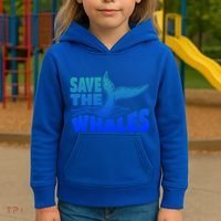 Save The Whales Protect The Ocean Activist Environtalist Great Gift Kids Hoodie thumb 3