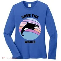 Save The Whales Gift Women's Long Sleeve Shirt thumb 0