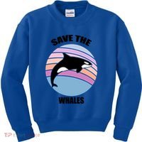 Save The Whales Gift Kids Sweatshirt thumb 0