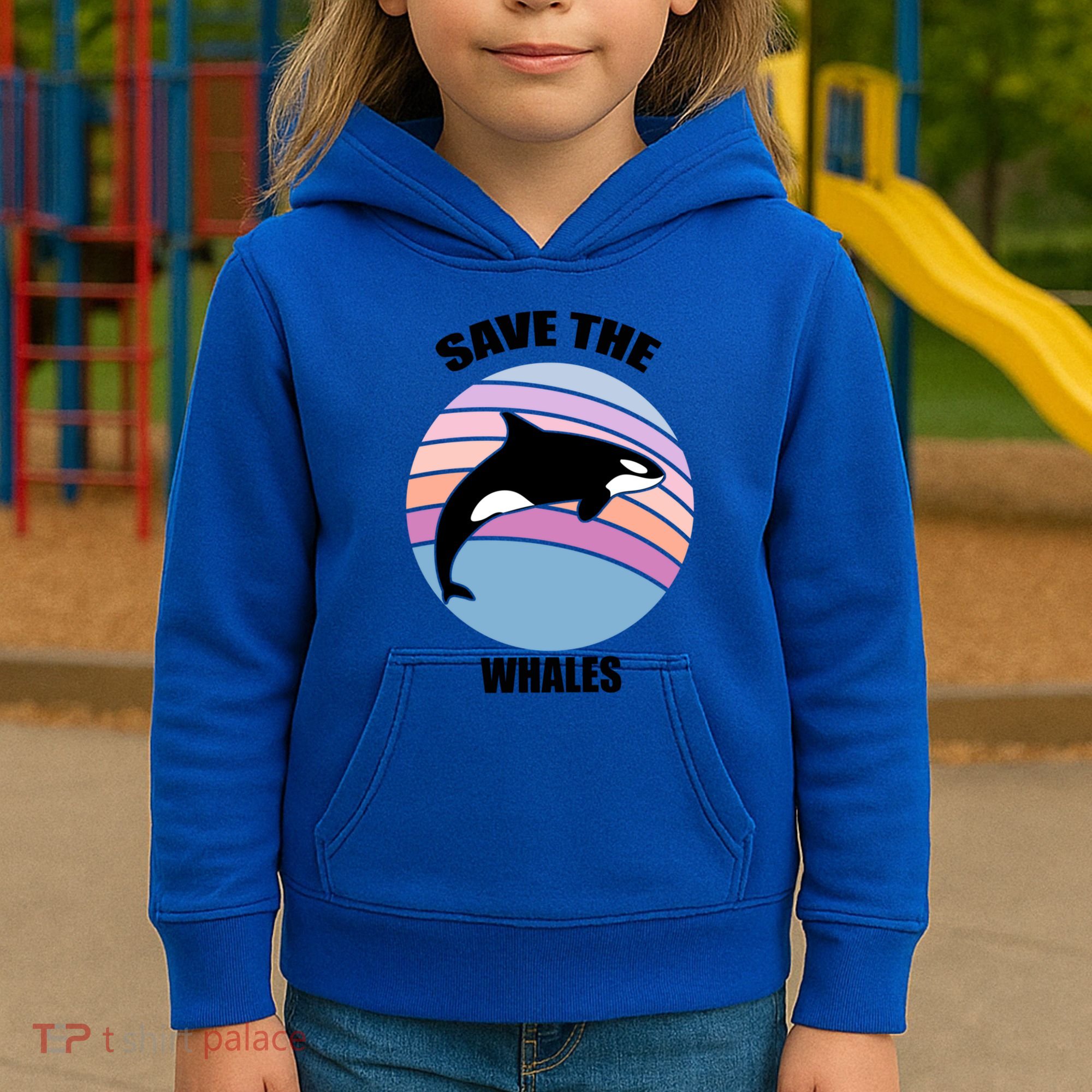 Save The Whales Gift Kids Hoodie