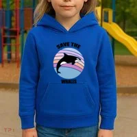 Save The Whales Gift Kids Hoodie thumb 3