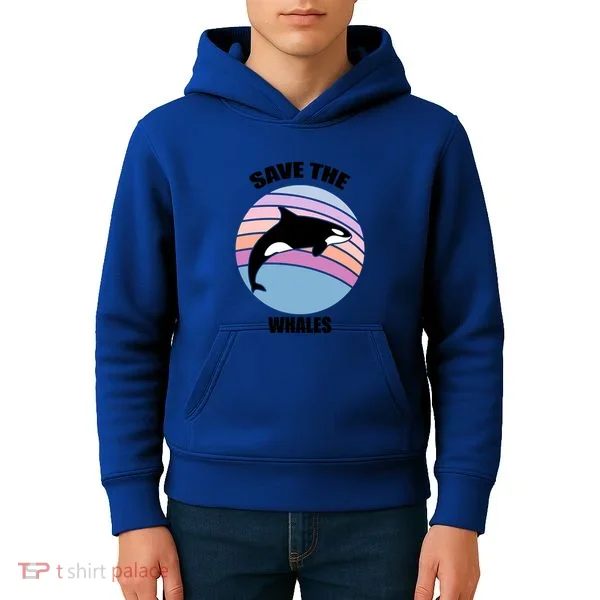 Save The Whales Gift Kids Hoodie