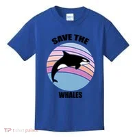 Save The Whales Gift Kids T-Shirt thumb 0