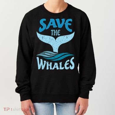 Save The Whales Vintage Retro Gift Women's Sweatshirt
