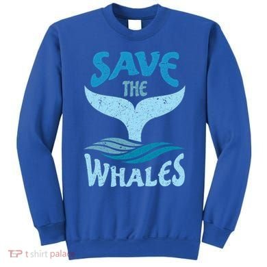 Save The Whales Vintage Retro Gift Sweatshirt
