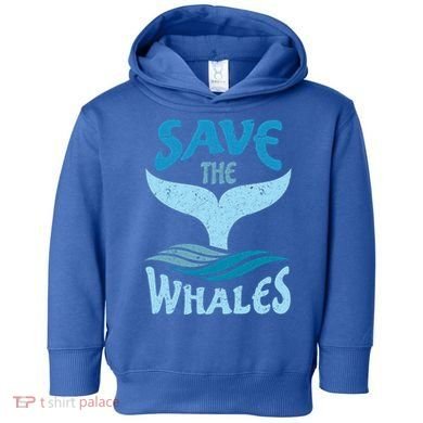 Save The Whales Vintage Retro Gift Toddler Hoodie