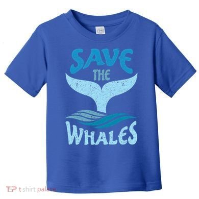Save The Whales Vintage Retro Gift Toddler T-Shirt