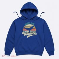 Save The Whales Retro Gift Hoodie thumb 0