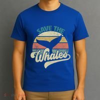 Save The Whales Retro Gift T-Shirt thumb 3
