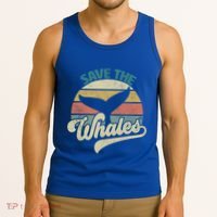 Save The Whales Retro Gift Tank Top thumb 3