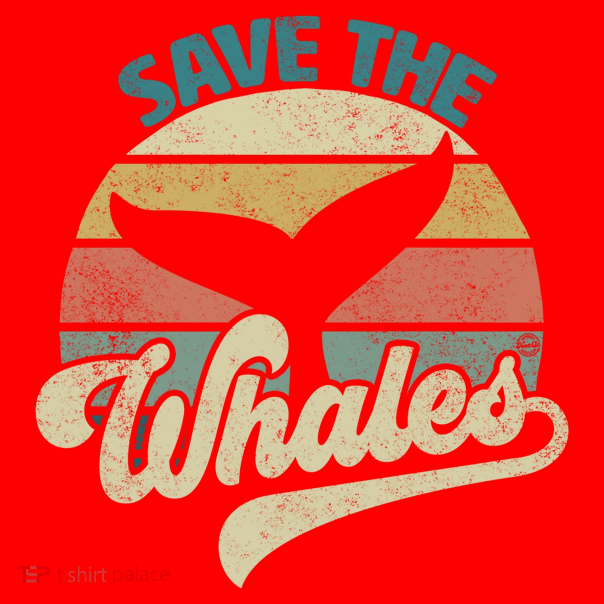 Save The Whales Retro Gift Santa Hat