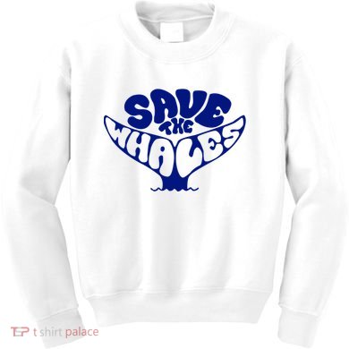 Save The Whales Kids Sweatshirt
