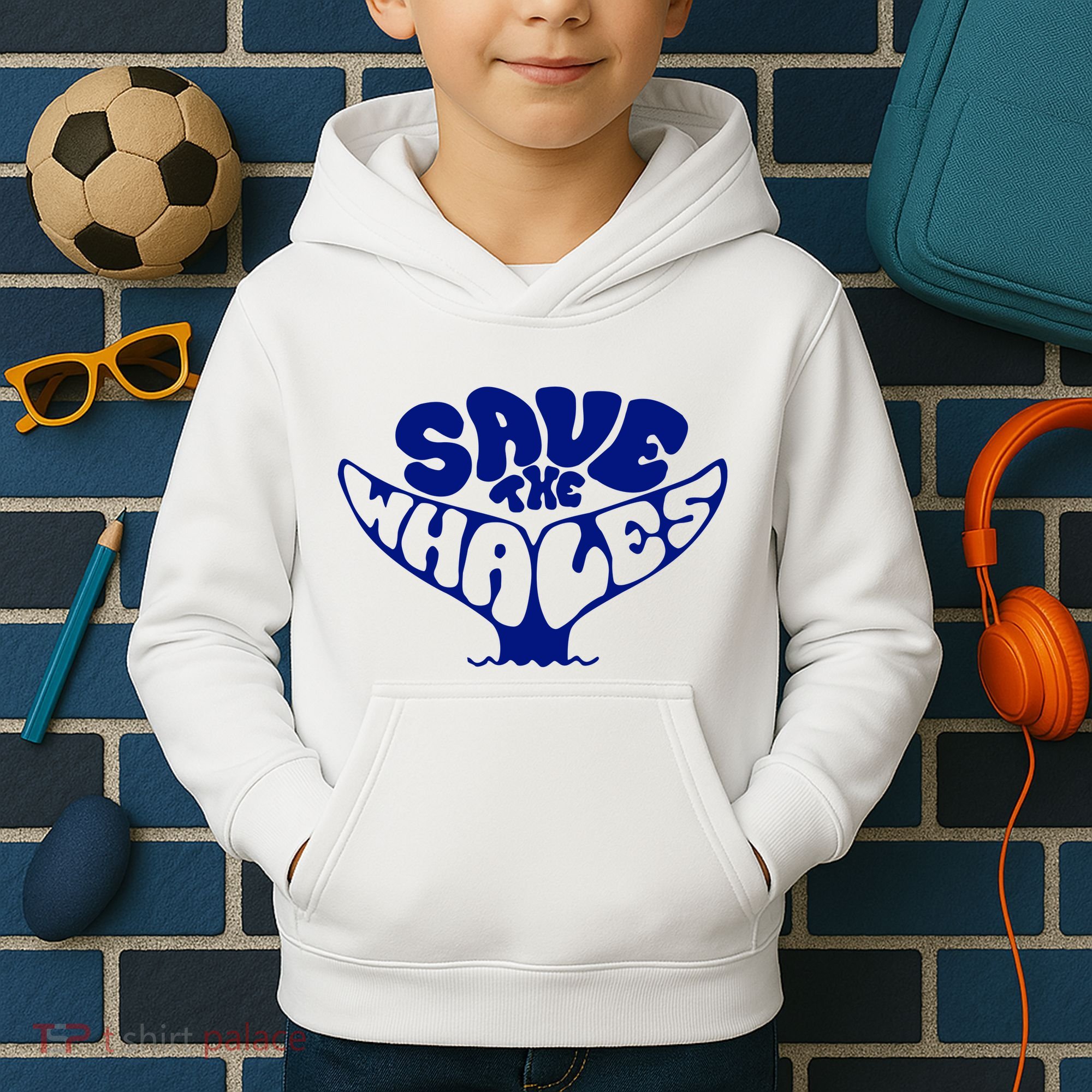 Save The Whales Kids Hoodie