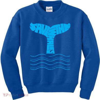 Save The Whales Gift Kids Sweatshirt