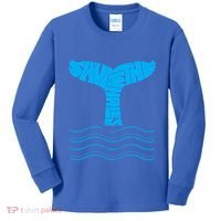 Save The Whales Gift Kids Long Sleeve Shirt thumb 0