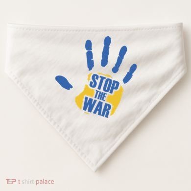 Stops The War Ukraine Peace USA-Made Doggie Bandana