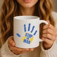 Stops The War Ukraine Peace Coffee Mug thumb 3