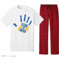 Stops The War Ukraine Peace Pajama Set thumb 0