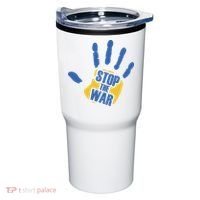 Stops The War Ukraine Peace Tumbler thumb 0