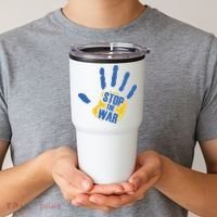 Stops The War Ukraine Peace Tumbler thumb 2