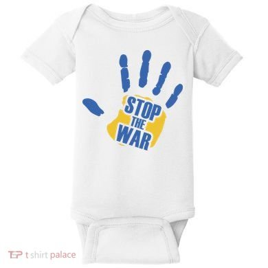 Stops The War Ukraine Peace Baby Bodysuit