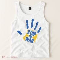 Stops The War Ukraine Peace Tank Top thumb 2