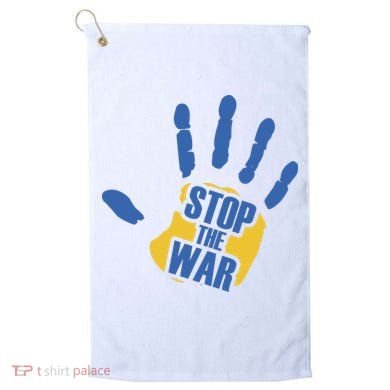 Stops The War Ukraine Peace Golf Towel