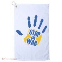 Stops The War Ukraine Peace Golf Towel thumb 0