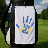 Stops The War Ukraine Peace Golf Towel thumb 2