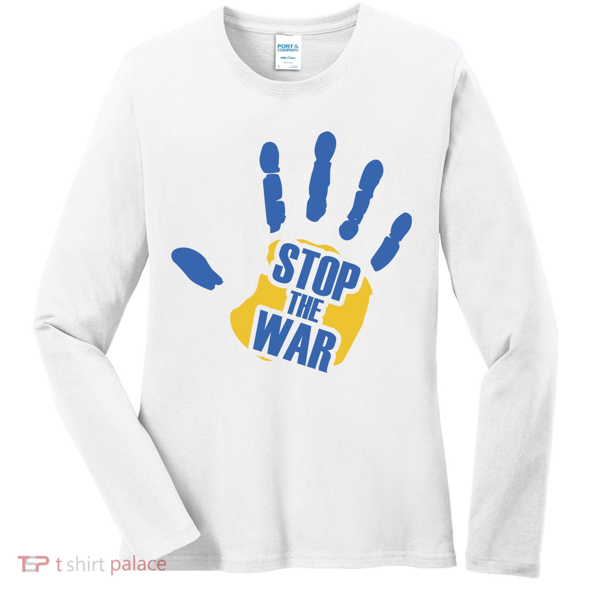 Stops The War Ukraine Peace Women's Long Sleeve Shirt