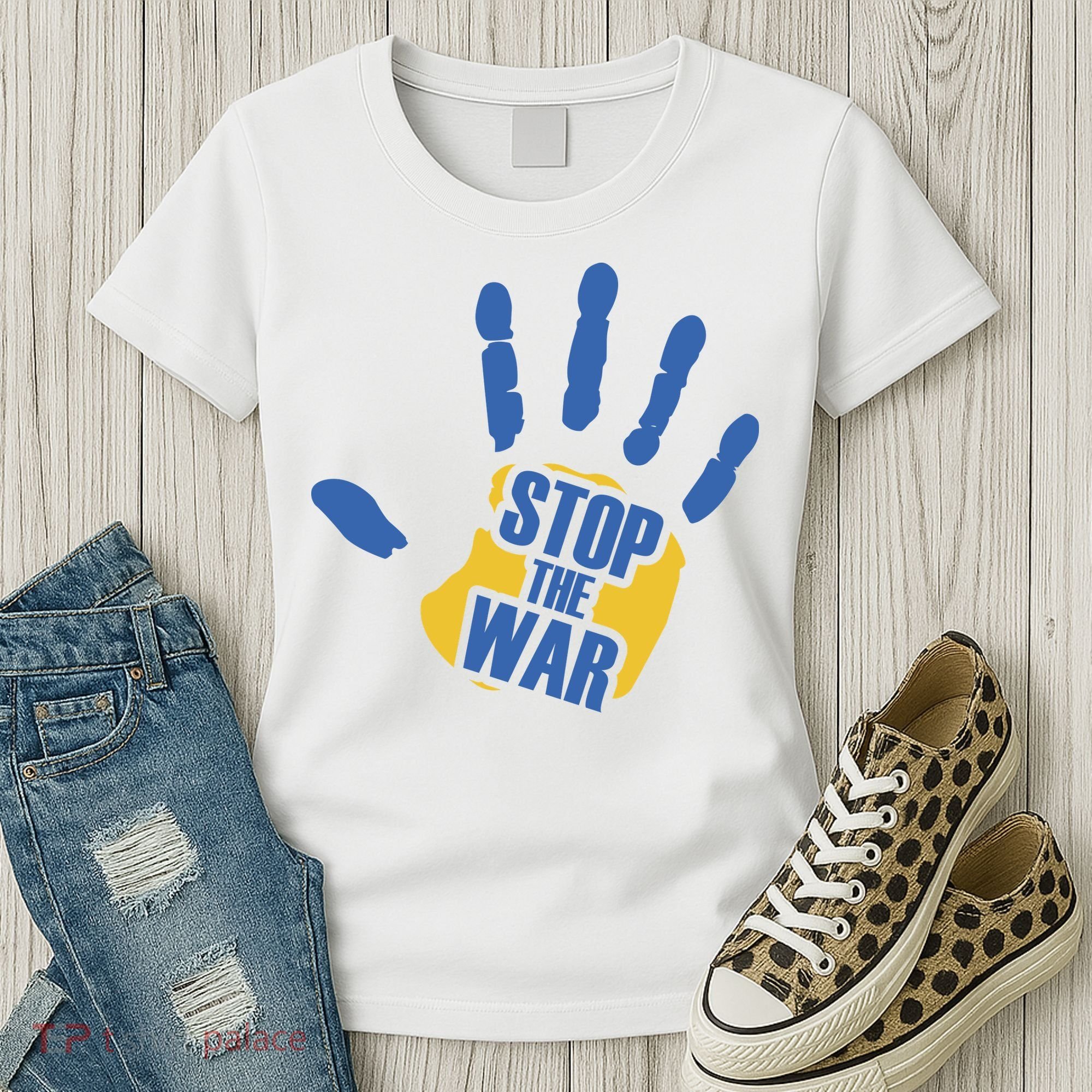 Stops The War Ukraine Peace Women's T-Shirt