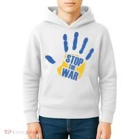 Stops The War Ukraine Peace Kids Hoodie thumb 4