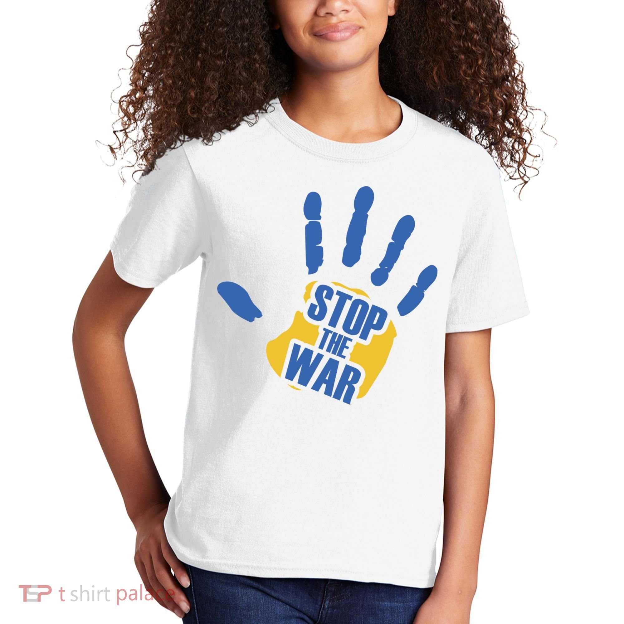 Stops The War Ukraine Peace Kids T-Shirt