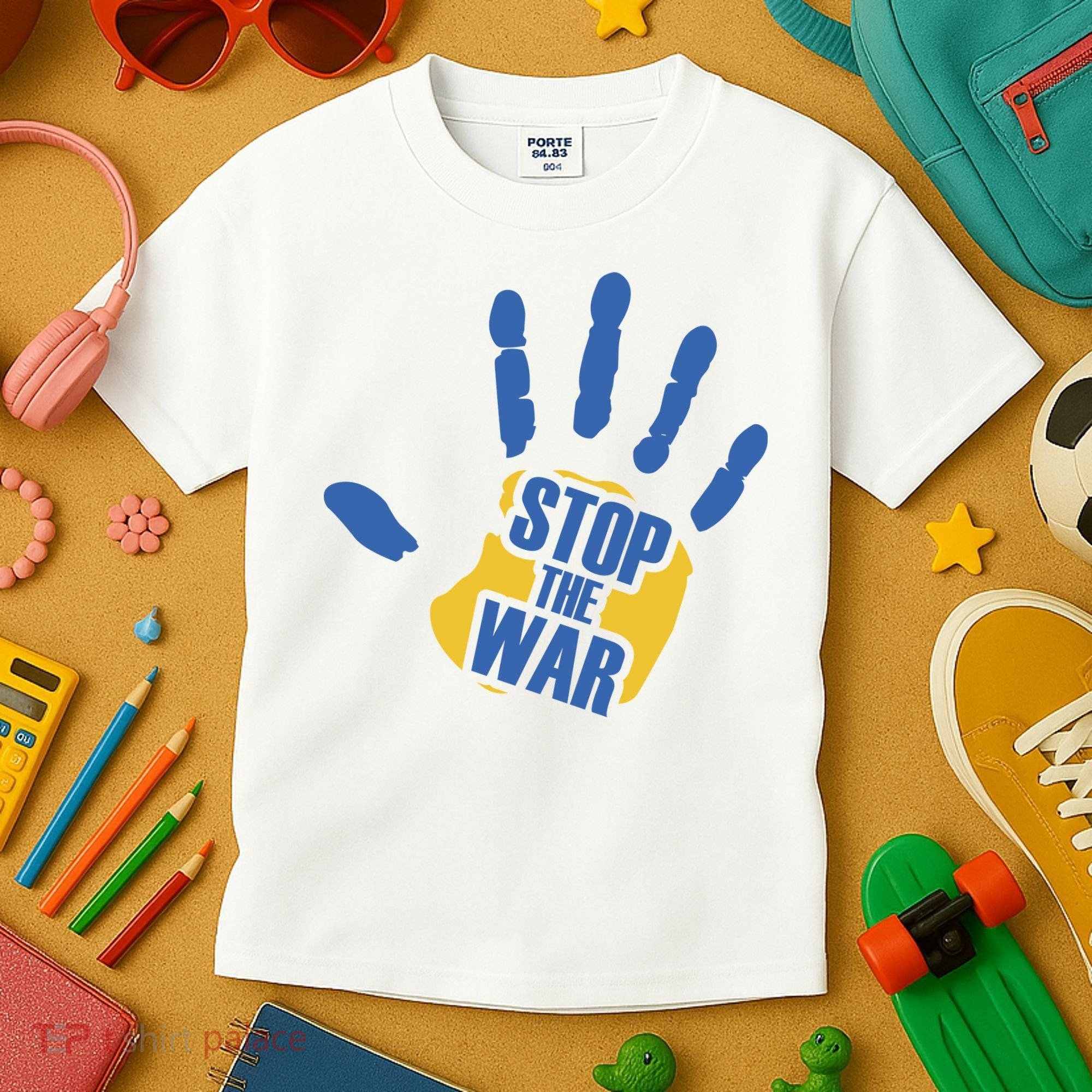 Stops The War Ukraine Peace Kids T-Shirt