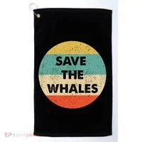 Save The Whales Great Gift Golf Towel thumb 0