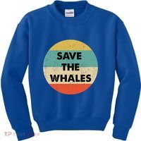 Save The Whales Great Gift Kids Sweatshirt thumb 0