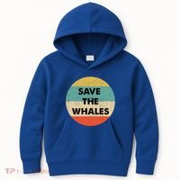 Save The Whales Great Gift Kids Hoodie thumb 0
