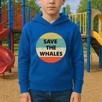 Save The Whales Great Gift Kids Hoodie thumb 2