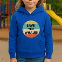Save The Whales Great Gift Kids Hoodie thumb 3