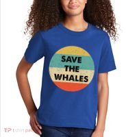 Save The Whales Great Gift Kids T-Shirt thumb 2