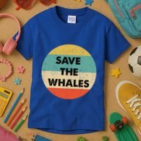 Save The Whales Great Gift Kids T-Shirt thumb 3