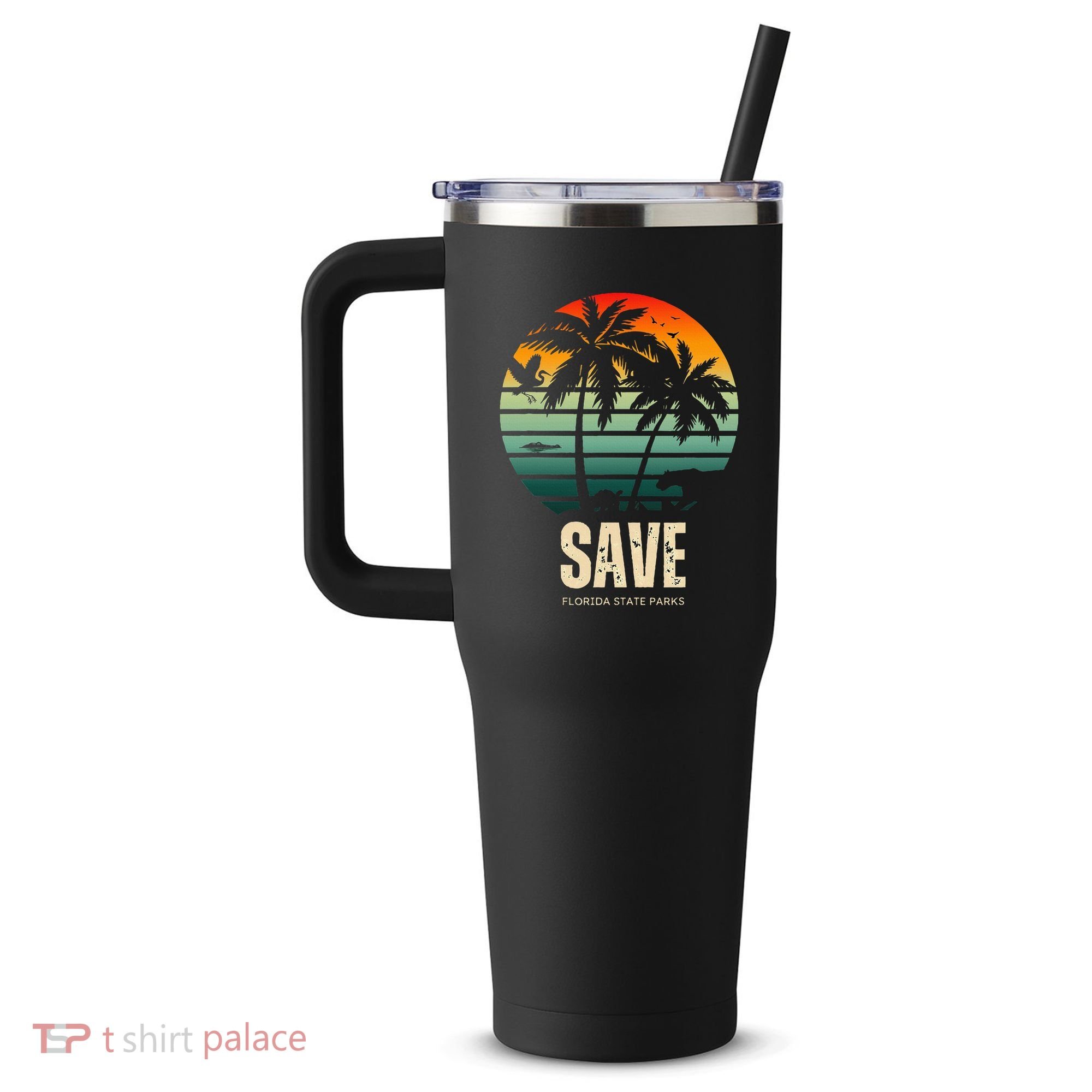 Save The Wildlife 40oz Vacuum Insulated Stainless Steel Travel Tumbler