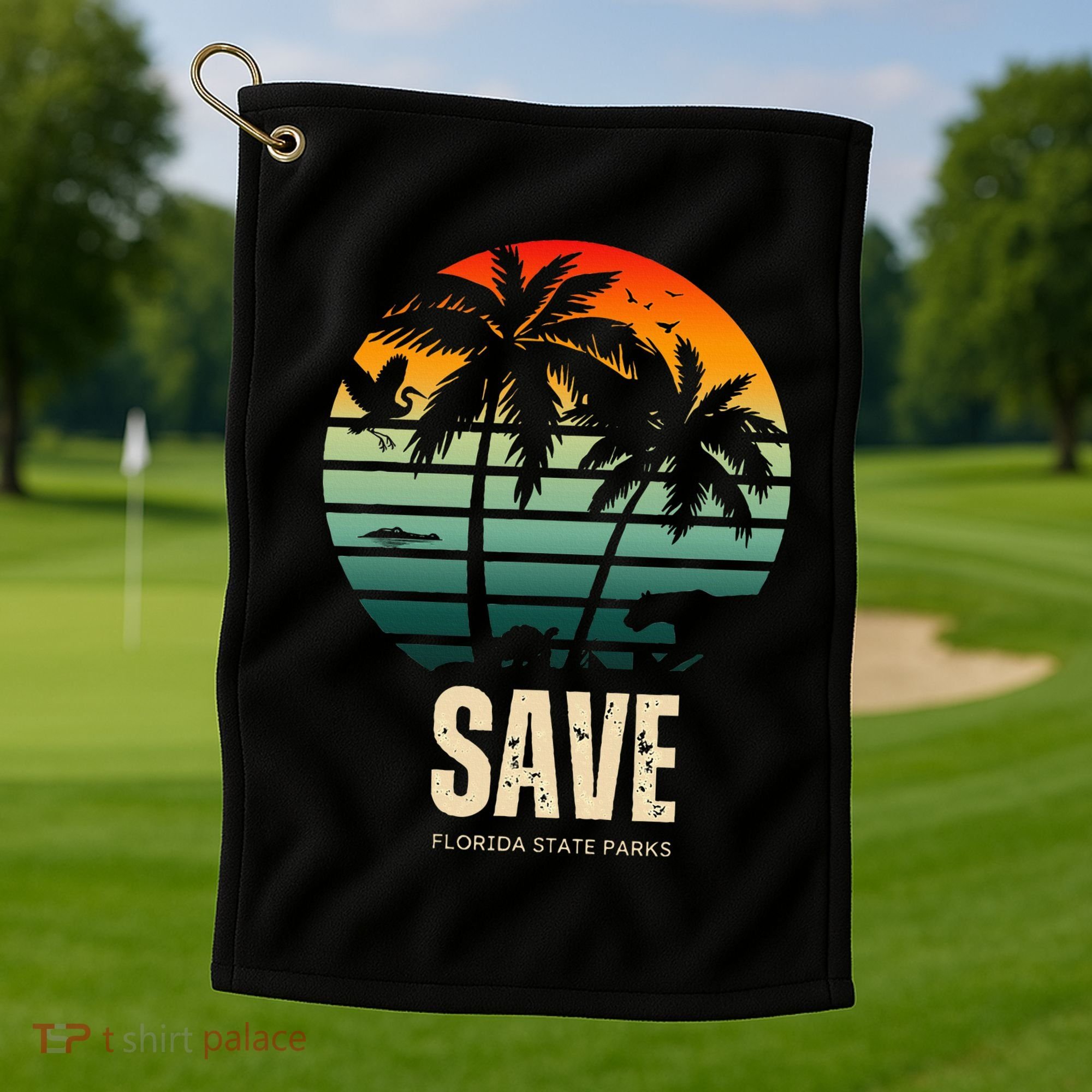 Save The Wildlife Golf Towel
