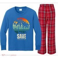 Save The Wildlife Kids Long Sleeve Plaid Pajama Set thumb 0