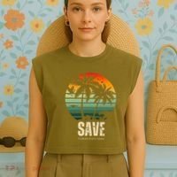 Save The Wildlife Garment-Dyed Women's Muscle Tee thumb 4