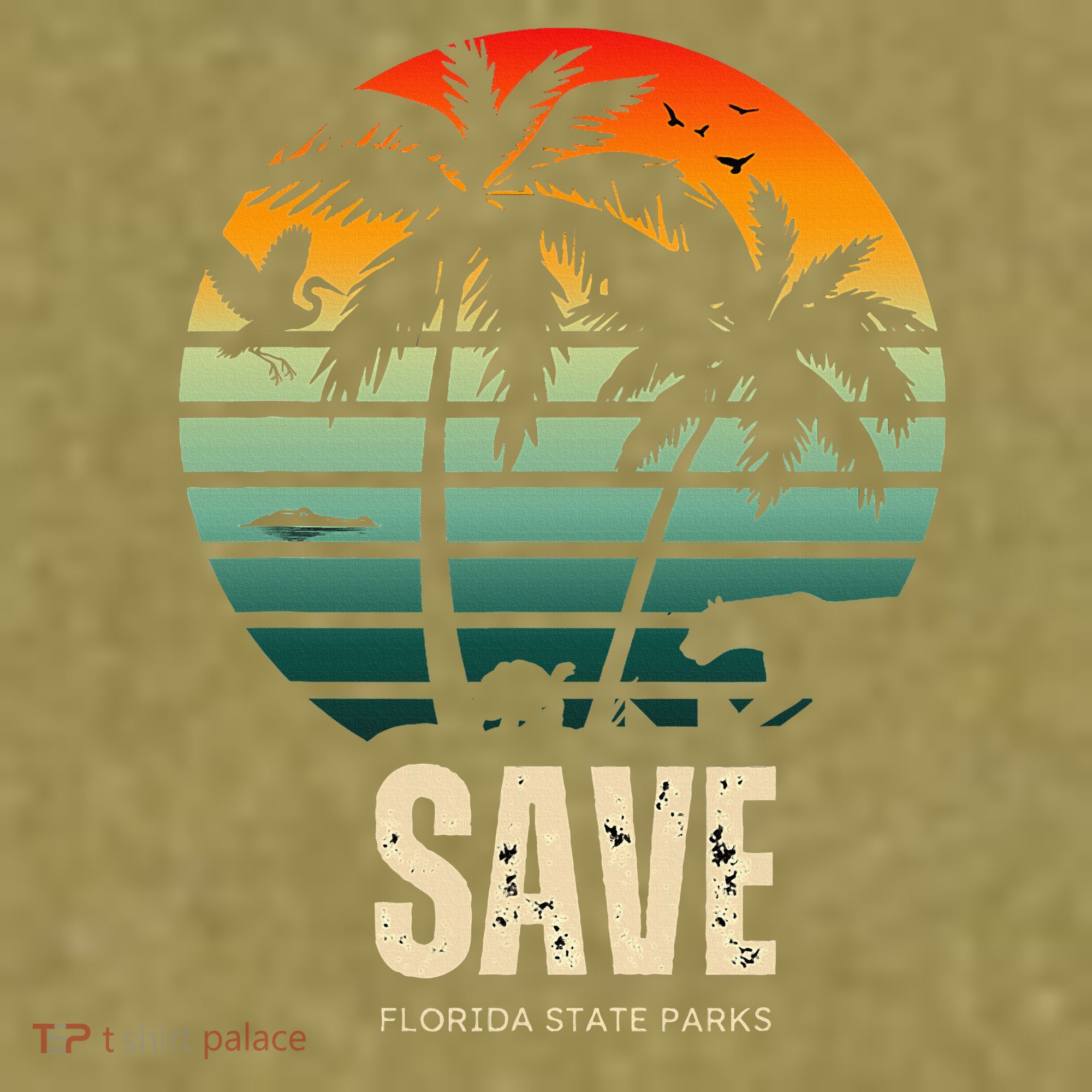 Save The Wildlife Garment-Dyed Women's Muscle Tee