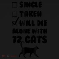 Single Taken Will Die Alone With 12 Cats USA-Made Doggie Bandana thumb 2